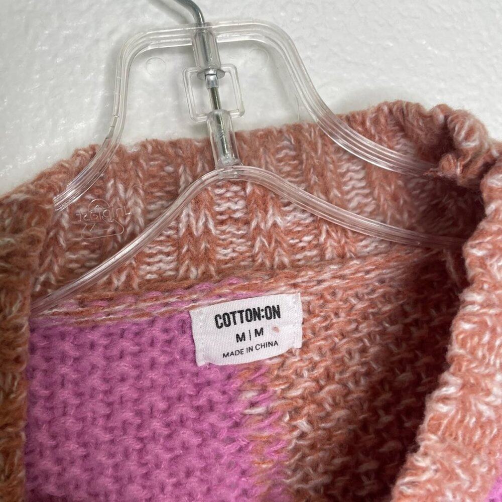Cotton On Womens Sweater Size M Knit Color Block Long Sleeve Crew Neck Pullover - Picture 3 of 13
